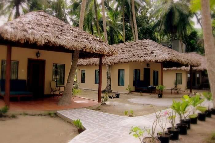 The quaint cottages at the Munjoh Ocean Resort that is one of the best resorts and hotels in Havelock