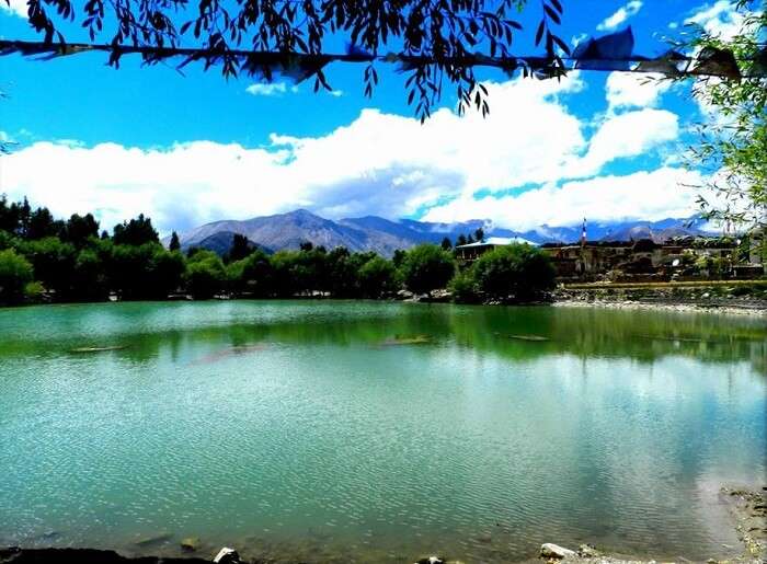 Beautiful Nako lake in Himachal
