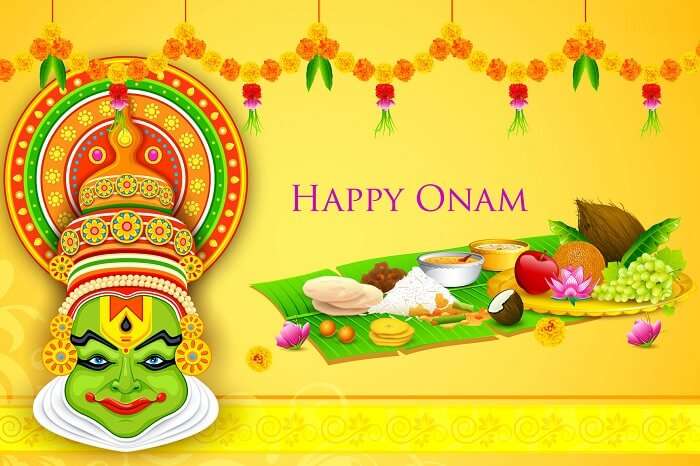 A poster greeting on the occasion of Onam