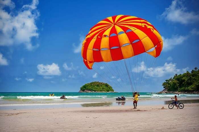 Various watersports available at the beach near Cidade De Goa