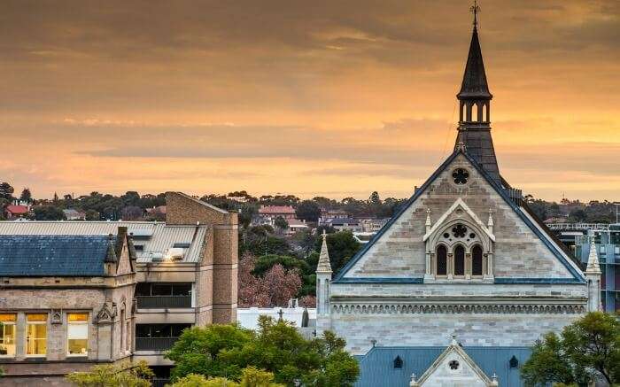 Adelaide during the sunset