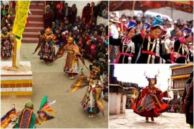Ladakhis celebrating festivals amidst colors and bonhomie