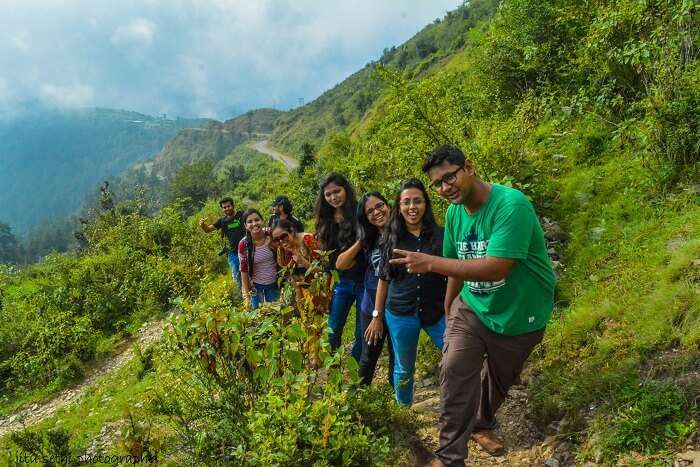 Anamika and her friends trekking in Chakrata