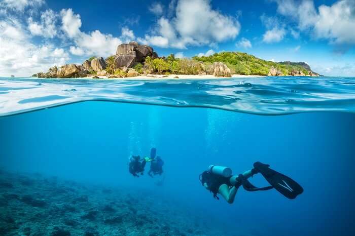 Scuba diving is one of the most adventurous things to do in Seychelles