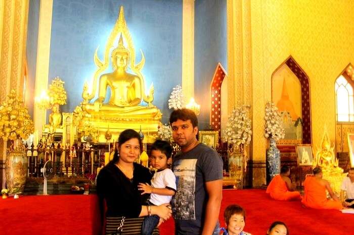 Jitendra and his family in Bangkok