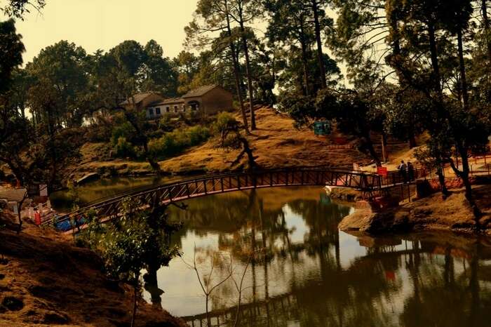 The serene Bhulla Tal lake in Lansdowne