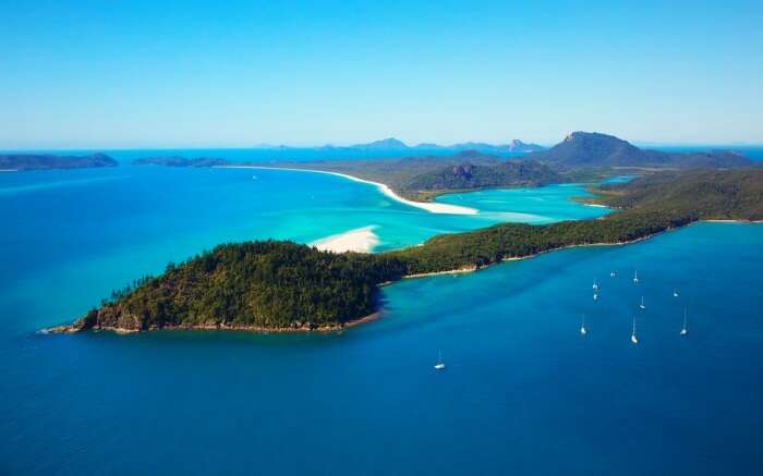 Top view of White Haven Beach