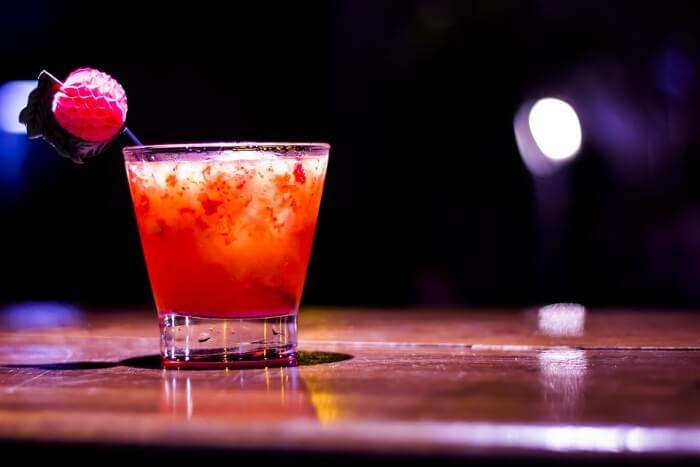 a glass of cocktail