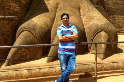 Dhananjaya at Lion Rock in Sigiriya, Sri Lanka