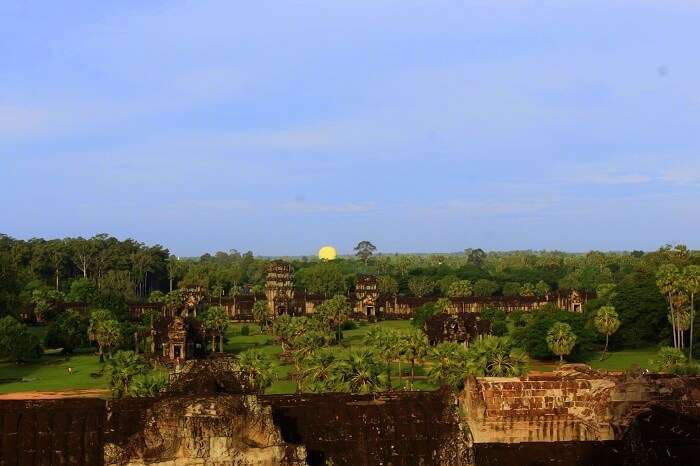 Sunrise view from the Angkor Wat Temple