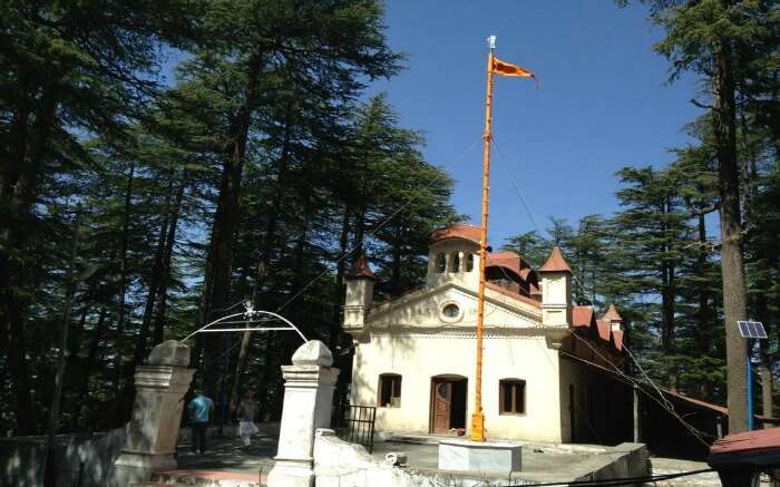 Front view of Gurudwara Sahib, which is among the top Chail tourist attractions