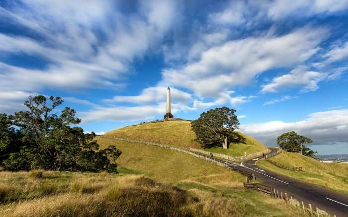 View of One Tree Hill in Cornwall Park 