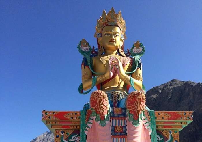 Beautiful Diskit Monastery in Ladakh