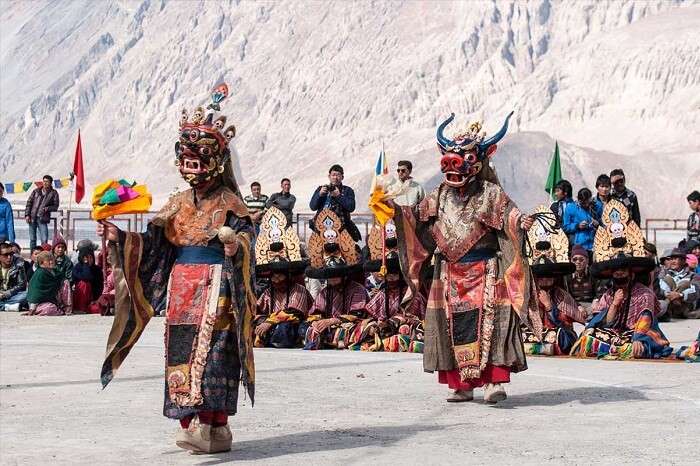 The celebrations of Galdan Namchot that is one of the must-attend festivals in India in December