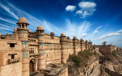 View of Gwalior Fort from outside