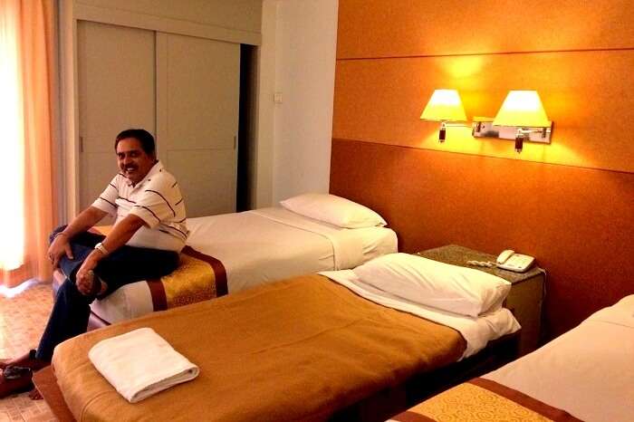 Alok taking some rest in the hotel