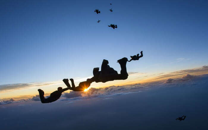 Divers in the sky- skydiving is surely one of the most fun things to do in Australia