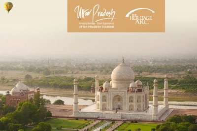 A promotional poster of the Taj Balloon Festival