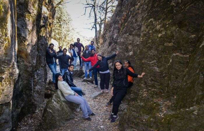 the steep trek to rishi maharaj temple