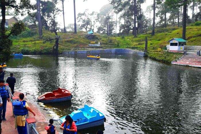 Boating in Bhulla Tal Lake in Lansdowne