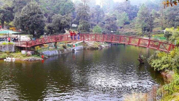 The bridge over Bhulla Tal Lake