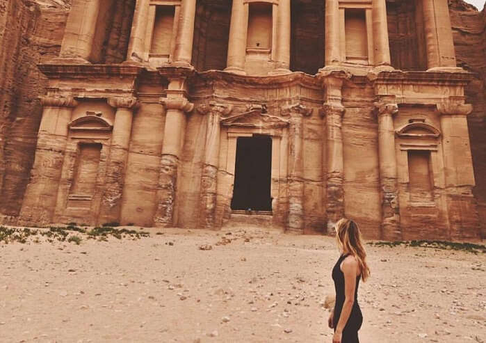 Cassie during one of her travels in Jordan