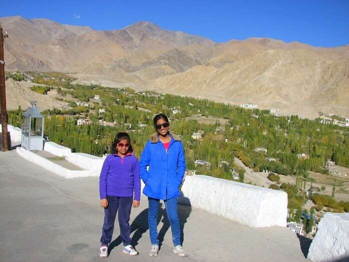 Manishs kids at Shanti Stupa