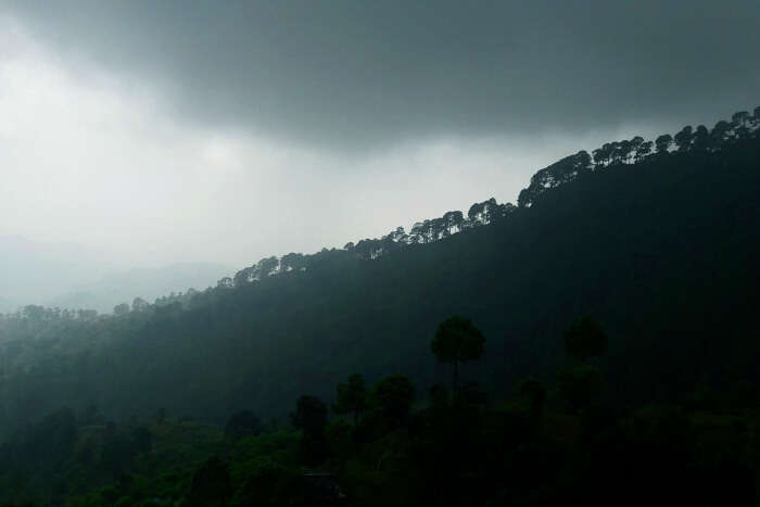 A silhouette of Lansdowne's hills as seen from the Mall Road