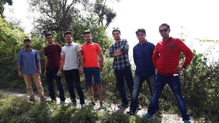 The gang trekking up to Bhulla Tal Lake