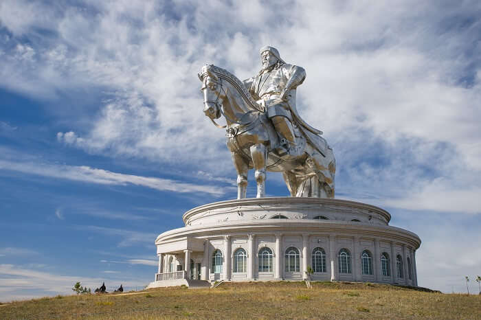 The largest statue of Genghis Khan in the world in Mongolia