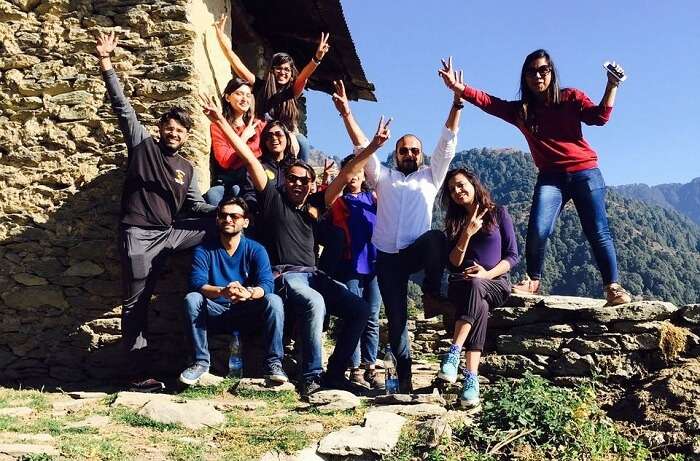 A group gets their picture clicked on a trip