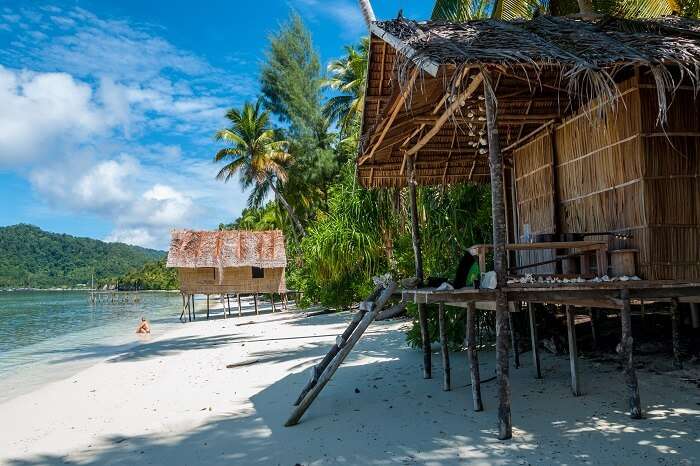 Nipa bamboo Huts in Papua New Guinea