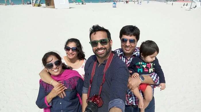 family traveling to Dubai