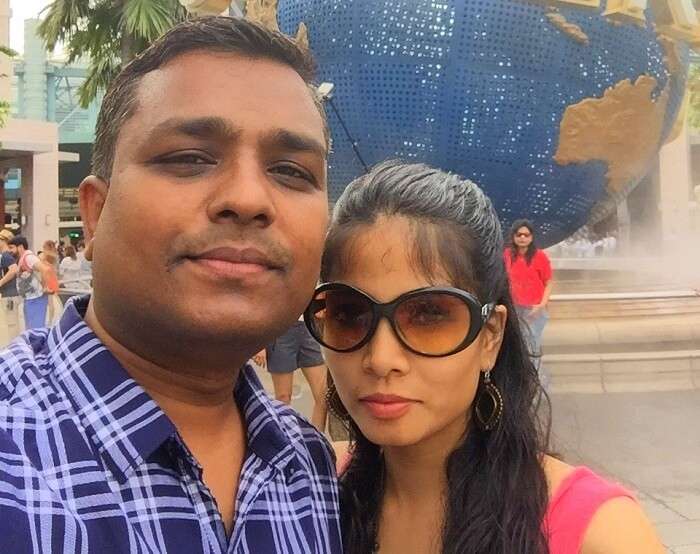 Govind and his wife in Singapore