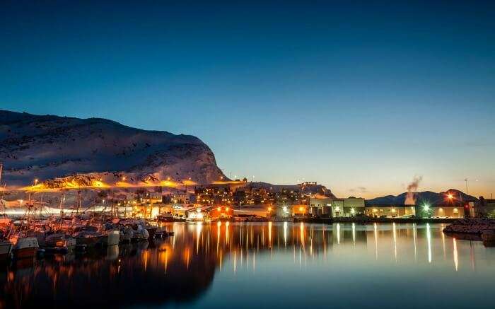 View of Hammerfest in Norway 
