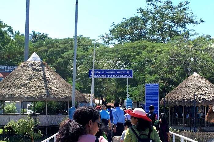 Entering at the Havelock Island pier