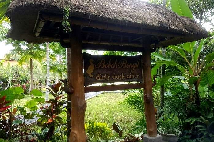 Balinese restaurant into the woods