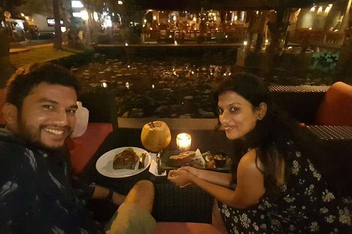 couple enjoying a romantic dinner