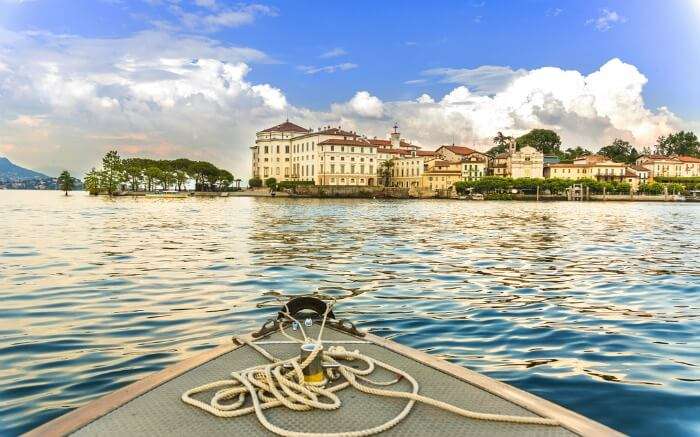 Shot of Isola Bella from afar