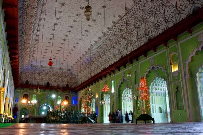 Interiors of Bara Imambara in Lucknow