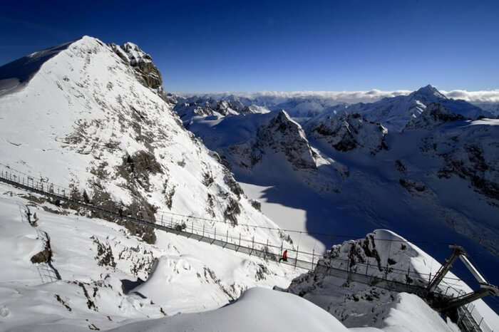 Titlis Cliff Walk in Switzerland