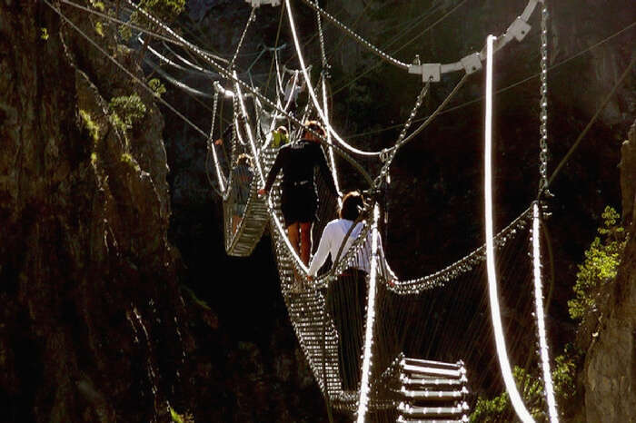 The Tibetan Bridge in the Piedmont town of Italy