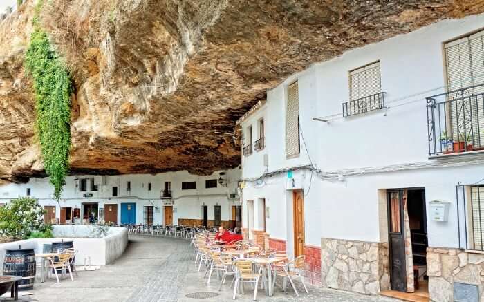 Sitting area in Setenil de las Bodegas