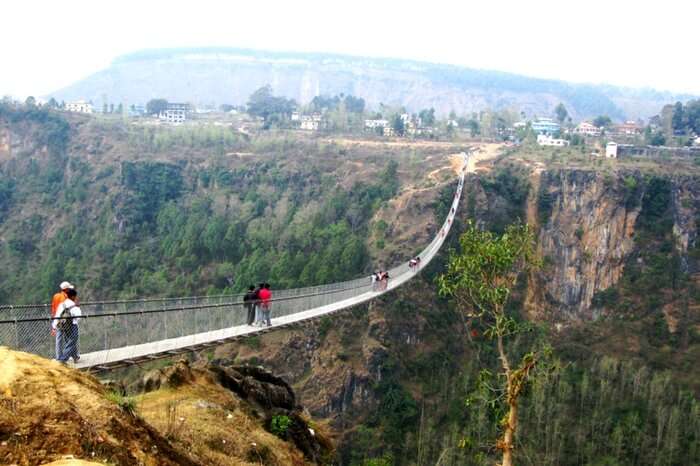 Kusma Gyadi Suspension Bridge at Kusum Parbat in Nepal
