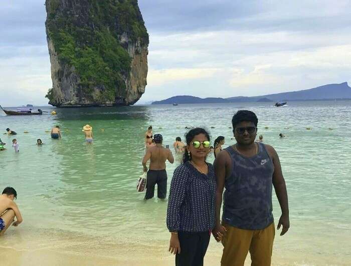 Jegen and wife doing sightseeing in phuket