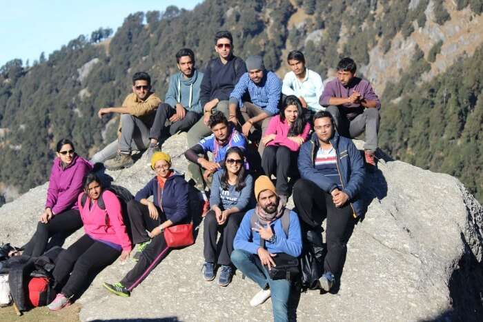 tejal with the entire group in mcleodganj