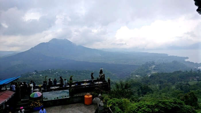 Views of mountains from the hilltop