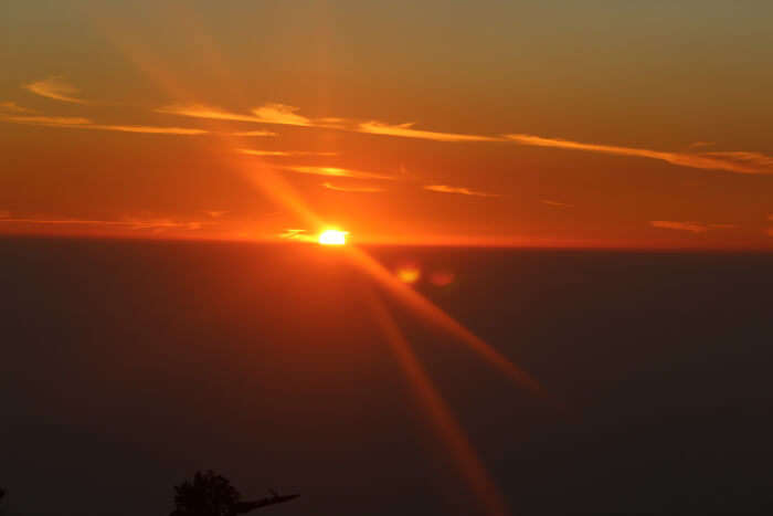 witnessing the sunrise from triund