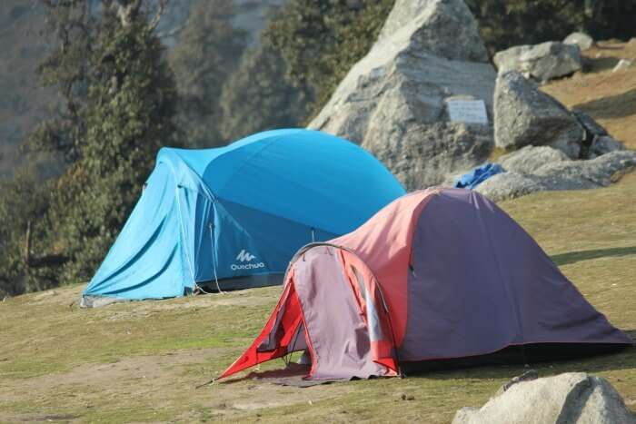 tejal's campsite at triund