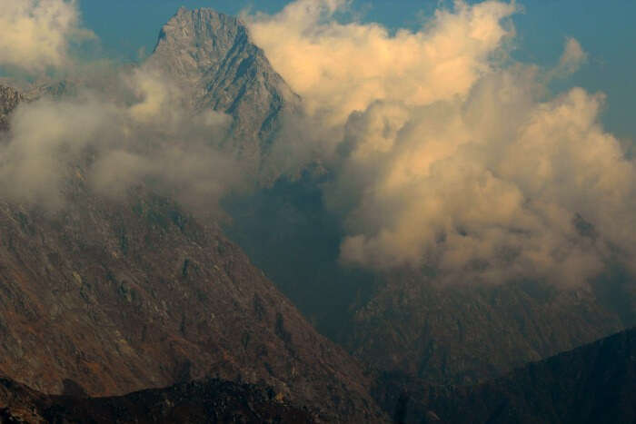 the view from triund while trekking